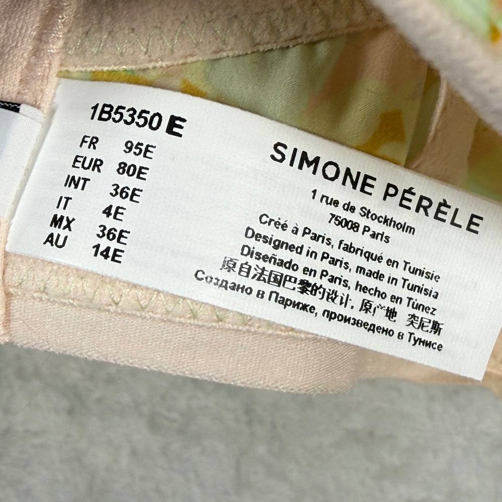 Simone Perele Charlotte Triangle Underwire Bra Terrazzo Print 36E 1B5350 NEW - Picture 4 of 11